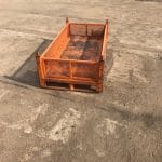 Item #2055: Steel Perforated Bins, 60" x 30" x 18" o/h, no gates.