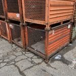 Item #2119: Steel Corrugated Bins with Expanded Metal Ends, 50" x 33" x 36" o/h.