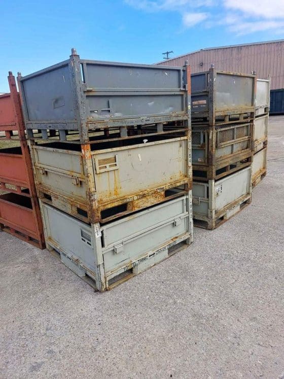 solid steel bins for sale
