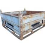 Item #2295: Steel Bins 48" x 45" x 25" OA ht, 2 gates on 45" sides.