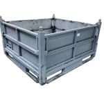 Item #2325: Steel Bins 48" x 45" x 28" OA ht, 4 gates.