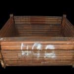 Item #2318: Steel Collapsible Corrugated Bins 64" x 48" x 34" OA ht, 2 gates on 64" sides.