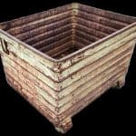 Item #2320: Steel Corrugated Bins 40" x 33" x 28" OA ht no gates.