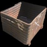 Item #2321: Steel Corrugated Bins 42" x 35" x 28" OA ht, no gates.