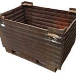 Item #2315: Steel Corrugated Bins 48" x 33" x 30 1/2" OA ht, no gates.