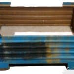 Item #2326: Steel Corrugated Bins 49" x 38" x 21.5" OA ht no gates.