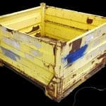 Item #2327: Steel Corrugated Bins 51.5" x 44.5" x 29.5" OA ht 1 gate on 51" side.