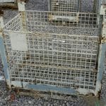 Item #2293: Steel Mesh Baskets 45" x 29" x 40" OA ht, 1 gate on 1 end & 1 gate on 1 side.