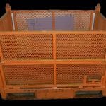 Item #2322: Steel Perforated Bins 48" x 30" x 34.5" OA ht, 4 gates.