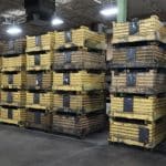 Item #2347: Steel Drop Bottom Bins OD: 50" x 48" x 26" h, ID: 48" x 42" x 20" h