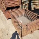 Item #2391: Steel Corrugated Bins 36" x 48" x 26" OA ht, (20" inside ht), lifting lugs.