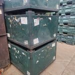 Item #2416: Steel Bins 44" x 44" x 32" OA ht, (26" inside ht).