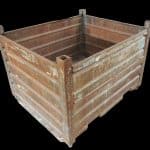 Item #2406: Steel Corrugated Bins 53" x 44" x 38" OA ht.