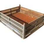 Item #2429: Steel Vented Bins 60" x 48" x 25" OA ht.