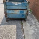 Item #2447: Steel Bins 43" x 33" x 31" OA ht, 1 drop gate on bottom side.