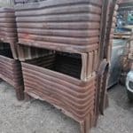 Item #2452: Steel Corrugated Bins 36" x 50" x 34" OA ht, hairpin stacking