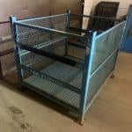 Item #2433: Steel Mesh Baskets 48" x 40" x 40" OA ht.