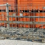 Item #2443 Steel Mesh Baskets 54" x 84.5" x 49.25" OA ht, (6"x6" Mesh).