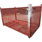 Item #2446: Steel Mesh Baskets 84" x 54" x 51" OA ht, 1 gate 84" side.