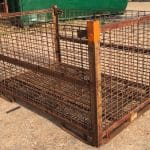 Item #2445: Steel Mesh Baskets 84" x 54" x 49" OA ht, 2 doors on 84" sides.
