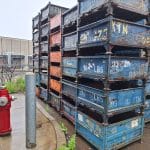 Item #2466: Steel Solid Bins 40.5" x 34.5" x 15" OA ht.