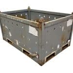 Item #2474: Steel Vented Bins 48" x 32" x 26" OA ht, (20" inside ht).