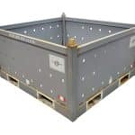 Item #2475: Steel Vented Bins 45" x 48" x 26" OA ht (20" inside ht).