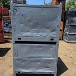 Item #2493: Steel Solid Bins 35" x 44" x 36" OA ht, (28" ID), 1 pull up gate.