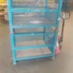 Item #2504: Steel Mesh Baskets 40.5" x 34.5" x 32" OA ht, gates, most have sheet metal floors.