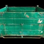 Item #2512: Steel Corrugated Bins 64" x 44" x 42" OA ht 2 doors on 64" sides.