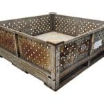 Item #2509: Steel Perforated Bins 44" x 44" x 18" OA ht, (12" inside ht), no gates.