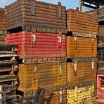 Item #2520: Steel Corrugated Bins 53" x 37" x 32" OA ht.