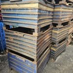 Item #2530: Steel Corrugated Bins 32" x 34" x 23" OA ht, (18" inside ht).