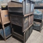 Item #2532: Steel Hopper Bins 27" x 42" x 21" OA ht, (15" inside ht).