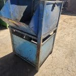 Item #2526: Steel Hopper Bins 30" x 39" x 25" OA ht, (20" inside ht).