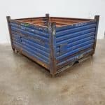 Item #2560: Steel Corrugated Bins 64" x 48" x 34" OA ht, 2 gates.